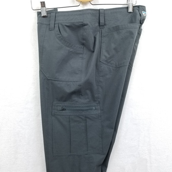 Kuhl Pants Women 8 Gray Horizn Skinny Stretch Performance Mid Rise Pockets UPF50 - Picture 3 of 12